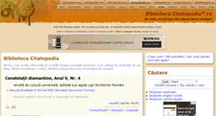 Desktop Screenshot of biblioteca.citatepedia.ro