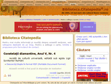 Tablet Screenshot of biblioteca.citatepedia.ro