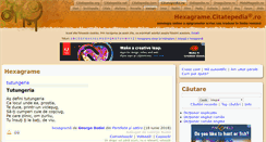 Desktop Screenshot of hexagrame.citatepedia.ro